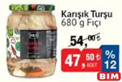 FIÇI KARIŞIK TURŞU 680 G fiyat ve kampanya bilgisi